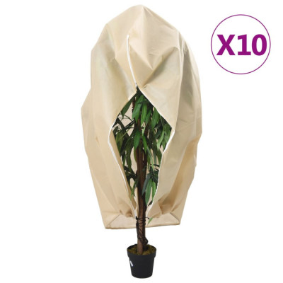 vidaXL Protecție de fleece plante cu fermoar 10 buc 70 g/m&amp;sup2; 3,93x3 m foto