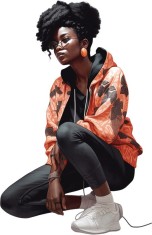 Sticker decorativ, Woman, Negru, 90 cm, 8492ST-4 foto