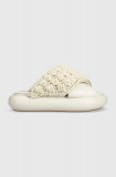 Cumpara ieftin JW Anderson papuci Crochet Twister femei, culoarea bej, cu platforma, ANW42027A