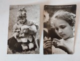 Lot 2 carti postale, tematica de Pasti, sarbatori, Ungaria, tip fotografie, scrise, circulate, anii 60 (1966)