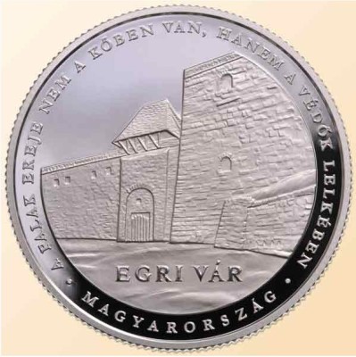 Ungaria 10 000 Forint 2018 Cetatea Eger Argint PP foto