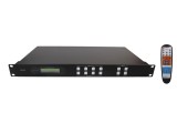 Comutator video Alfatron MUH44TP-N 4K HDBaseT 4x4 cu telecomandă, fără suporturi de montare &icirc;n rack pentru alimentare cu curent alternativ