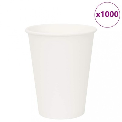 vidaXL Cești de cafea din h&amp;acirc;rtie 1000 buc 12 oz 300 ml alb foto