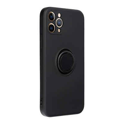 Husa Compatibila cu Apple iPhone 11 Pro - Forcell Silicone Ring Negru foto