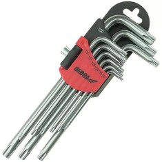 Chei torx lungi t10-t50 set 9buc., crv foto