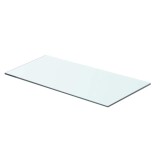 vidaXL Raft din sticlă transparentă, 60 x 25 cm