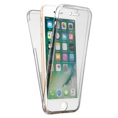 Husa Full TPU 360&deg; fata si spate compatibila iPhone 8, Transparent