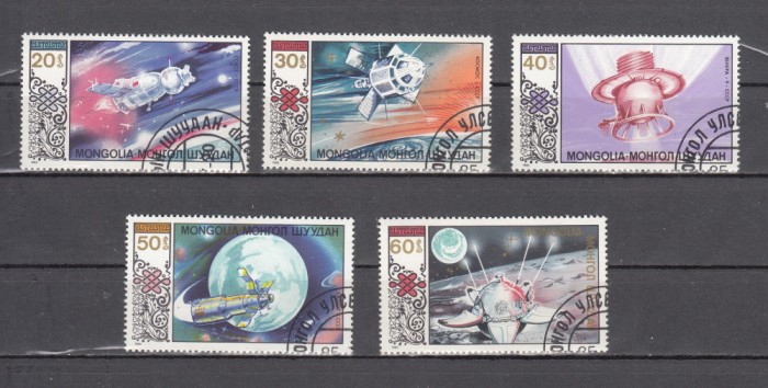 A12 S5 6 - Timbre foarte vechi - Mongolia - statii spatiale