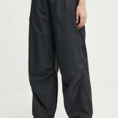 adidas Originals pantaloni femei, culoarea negru, lat, high waist, IT6725
