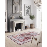 Covor Premium Belgian Model Alaska P0149-189, Marime 120 x 160 cm, Rosu, Antialergic, Poliester Reciclat, Living, Dormitor, Sufragerie, Birou