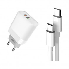 Incarcator retea USB/USB-C, Quick Charge QC3.0 20W cu cablu Type-C Cod:XO-L64-NB124