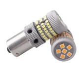 Cumpara ieftin Set 2 Becuri auto LED 12V, 1156, BA15S P21W 180 , 78LED, Alb Rece, Marsarier, Lumini de zi, Pozitii, BZRSH