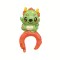 Balon din folie metalizata, flippy, tip coronita, model dragon, ambalaj individual, pai inclus, umflare cu aer sau heliu, 49 x 27.5 cm, verde