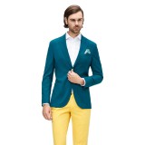 Sacou barbati casual turcoaz S015B, 46, 50