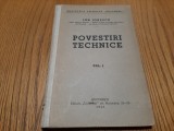 POVESTIRI STIINTIFICE - Ion Ionescu - Editura Universul, 1944, 231 p.