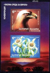 BULGARIA 1995, Flora, Fauna, Pasari, bloc neuzat, MNH