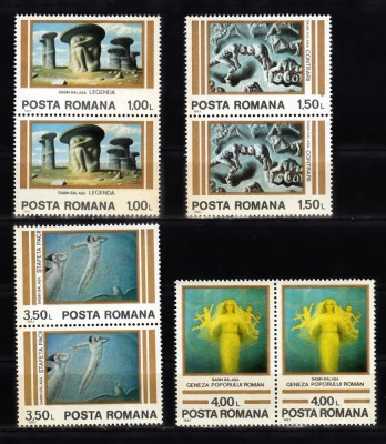 A11 TX10 6 - 1982 - Reproduceri de arta - Sabin Balasa - perechi de doua timbre foto