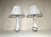 Veioze Art Deco, IDEAL LUX, Sticlă opalină Murano Swirl, vintage