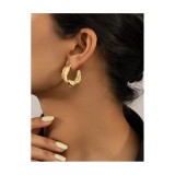 Cumpara ieftin Cercei aurii material texturat