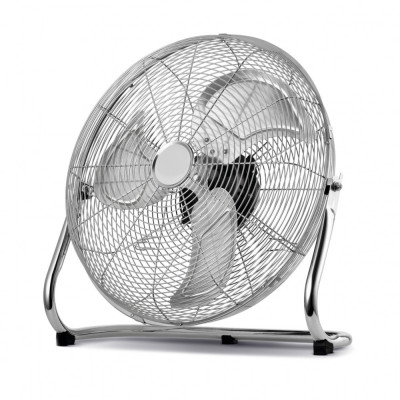 Ventilator de Podea 80 W &amp;ndash; Carcasă Cromată Solidă, Elice Metalică și Bază Stabilă foto