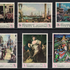 YEMEN 1968 - Picturi, Venetia / serie completa MNH