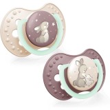 LOVI NIGHT&amp;DAY Girl suzetă 0-3 m 2 buc