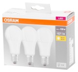 Bec LED Osram Basic E27 13W 2700K 1521 lm, lumina calda, set 3 buc