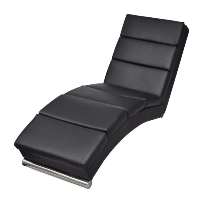 vidaXL Șezlong, negru, piele ecologică 240711