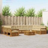 Cumpara ieftin Set de canapele de exterior 10 buc. 9-Locuri Natural si Bej