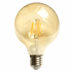 Bec LED Filament Amber E27 8W 800LM 2500K G125