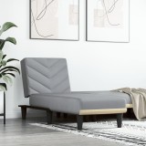 vidaXL Șezlong, gri deschis, material textil