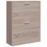 Cumpara ieftin Pantofar cu 2 compartimente, lemn, aspect de stejar