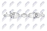 Planetara Hyundai Matrix 1.5 Crdi 2004-2010; partea stanga, cutie viteze manuala cu 5 trepte; 49500-17510; NTY, aftermarket