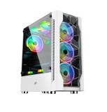 Cumpara ieftin Carcasa 1stPLAYER Gaming DK-D4, RGB, Mid-Tower, fara sursa, culoare alba