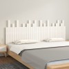 VidaXL Tăblie de pat pentru perete, alb, 204x3x80 cm, lemn masiv pin 824779