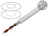 Cablu Litat Alb 2x0,75mm2 100m