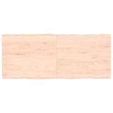 vidaXL Blat masă 120x50x(2-4) cm lemn stejar netratat contur organic