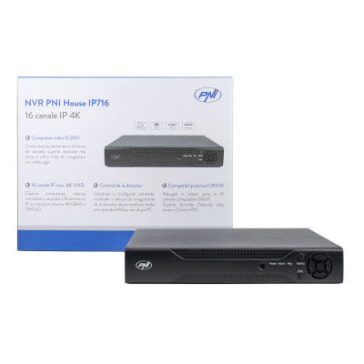 NVR PNI House IP716, 16 canale IP 4K, H.265, ONVIF foto