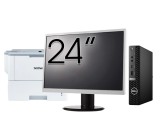 Pachet Calculator Second Hand DELL OptiPlex 7080 Mini PC, Intel Core i5-10500T 2.30 - 3.80GHz, 8GB DDR4, 256GB SSD + Monitor 24&amp;quot; + Imprimanta Bro