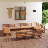 vidaXL Set mobilier de grădină, 14 piese, lemn masiv de pin 3076237