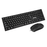 Cumpara ieftin Kit tastatura + mouse Mixie X70, Negru, Design ergonomic