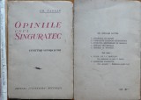 Gr. Tausan, Opiniile unei singuratec, 1938, cu autograf