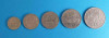 Set complet moneda 1966 - perioada CEAUSESCU - 5,15,25 Bani &amp; 1 Leu si 3 Lei