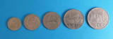 Set complet moneda 1966 - perioada CEAUSESCU - 5,15,25 Bani &amp; 1 Leu si 3 Lei
