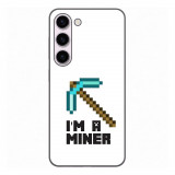 Husa compatibila cu Samsung Galaxy S23 Silicon Gel Tpu Model Minecraft Miner