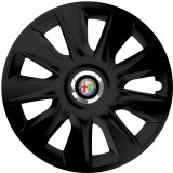 Set 4 Capace Roti 17 inchi (R17) Stratos Negru, Compatibile Cu Alfa Romeo