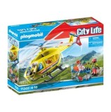 Cumpara ieftin Set figurine Playmobil City Life - Elicopter galben de salvare