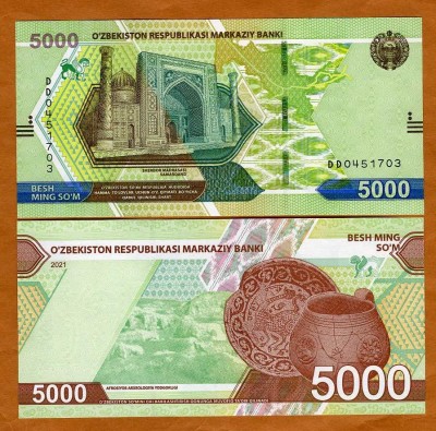 !!! UZBEKISTAN - 5.000 SUM 2021 - P NEW - UNC foto