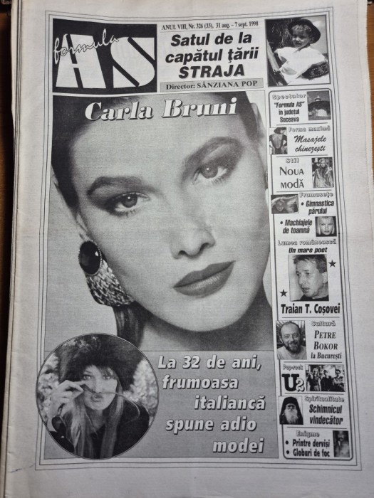 ziarul formula as 31 august - 7 septembrie 1998 - traian cosovei , carla bruni