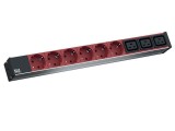 PDU BACHMANN, 1U pt. rack 19 inch, 6 prize IEC | 3 x scoket IEC, intrare IEC, max 16 A, cablu 2 m, gri, &quot;800.2333&quot; (timbru verde 4 lei)